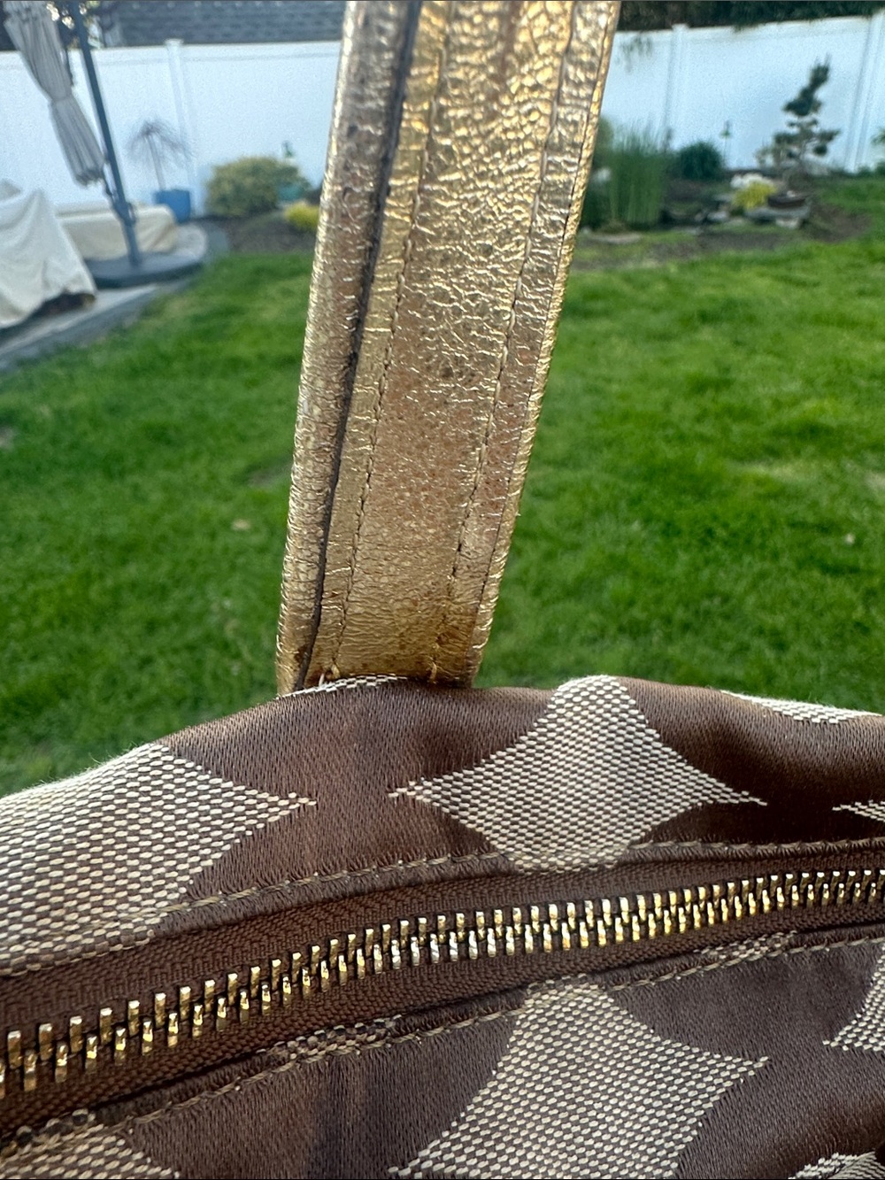 Coach Poppy Optic C Brown Tote With Confetti Hang Tag - Picture 8 of 17